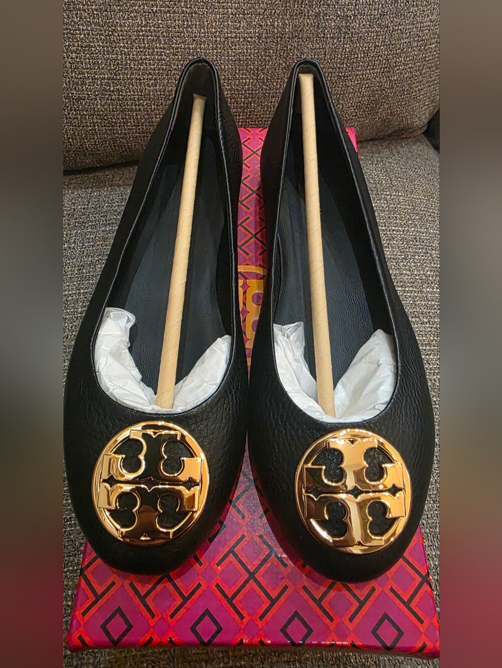 Tory Burch Black Chelsea Ballet Flat